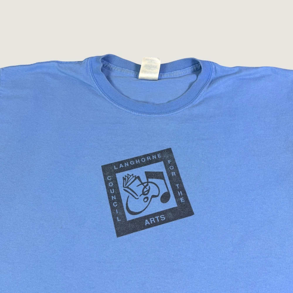 Gildan Ultra Cotton Langhorne Council for the Arts T-Shirt Blue Large